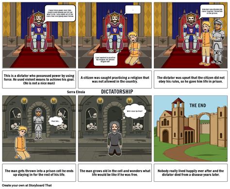 Dictatorship political cartoon Storyboard by einslasj