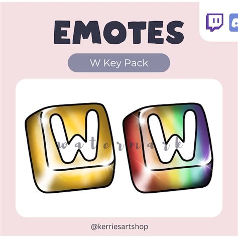 W Keyboard Twitch Emote - Etsy