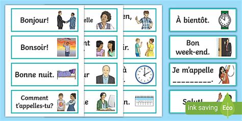 French Greetings Flashcards - Teaching Resource - Languages