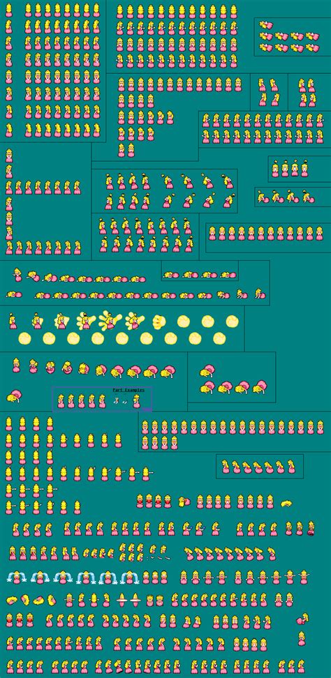 SMBHotS Princess Peach Sprite Sheet by HeiseiGoji91 on DeviantArt