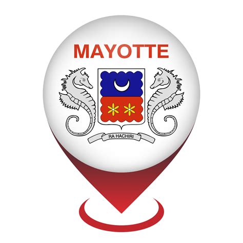 Map pointer with contry Mayotte. Mayotte flag. Vector illustration. 20244473 Vector Art at Vecteezy