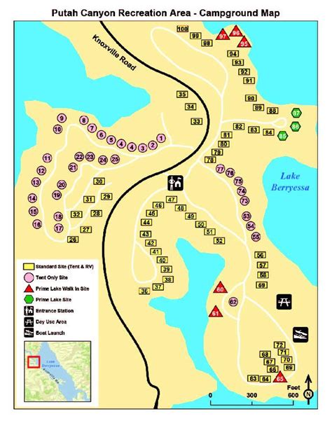 Lake Berryessa Spanish Flats Map