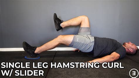 Single Leg Hamstring Curl with Slider - YouTube