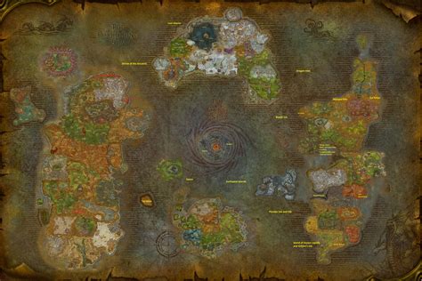 A map of azeroth with the currently missing zones/islands (not underground) : r/wow