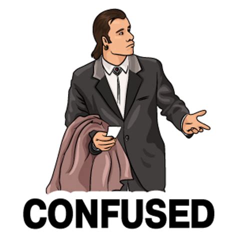 Confused Travolta Meme - Sticker Mania