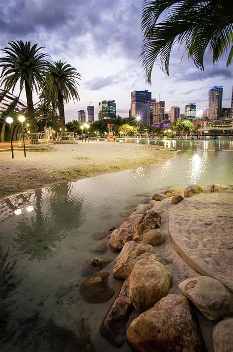 South Bank Beach In Brisbane Photograph by Yves Andre - Fine Art America