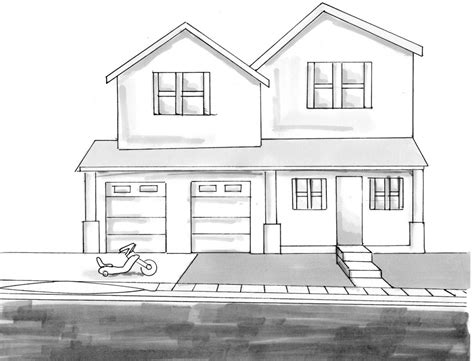 House Pencil Drawing at PaintingValley.com | Explore collection of ...