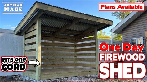 How To Build A Firewood Storage Shed In One Day / DIY Firewood Shed ...