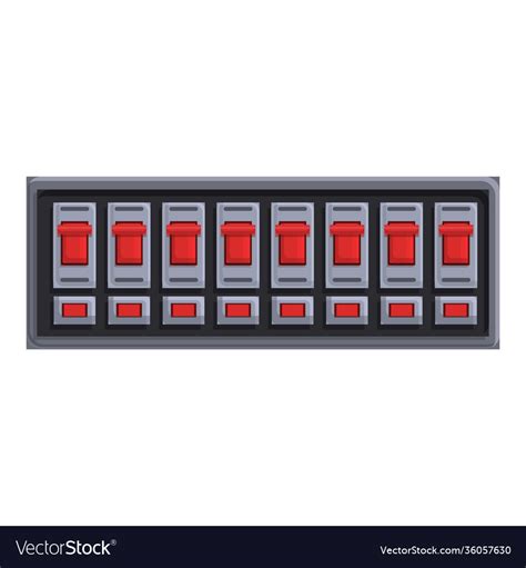 Automatic breaker switch icon cartoon style Vector Image