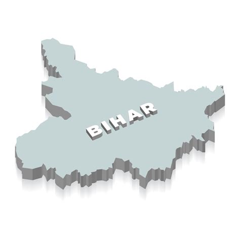 Premium Vector | 3d bihar map a state of india