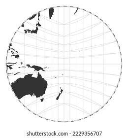 Vector World Map Gnomonic Projection Plain Stock Vector (Royalty Free) 2229356707 | Shutterstock