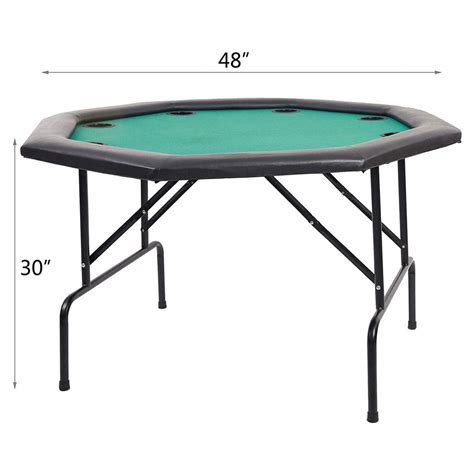 48” Octagon Folding Poker Table Folding Steel Legs and Cup Holders For ...