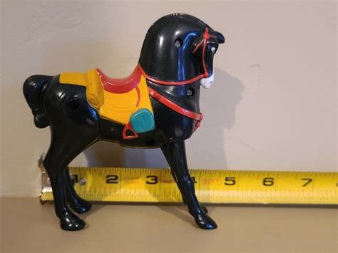 1998 Disney Mulan Khan Black Horse Wind-Up Trotting Toy *Read Details ...