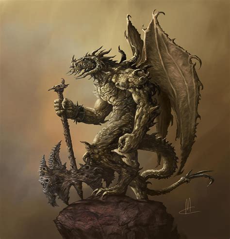 Humanoid dragon Digital Art by Marc Camelbeke - Pixels