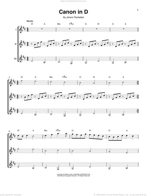 Canon In D Guitar / Canon in D - Pachelbel | MuseScore | piano music ...