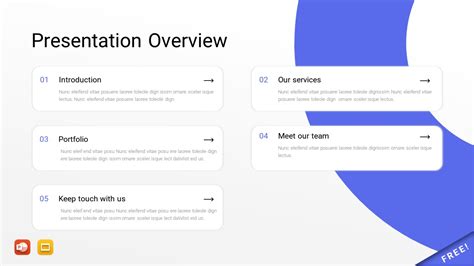 Free Presentation Overview Slide Design (4 Screens) | Just Free Slide