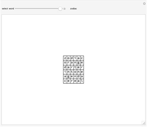 Word Squares - Wolfram Demonstrations Project