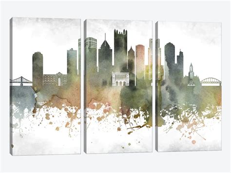 Pittsburgh Skyline Canvas Print by WallDecorAddict | iCanvas