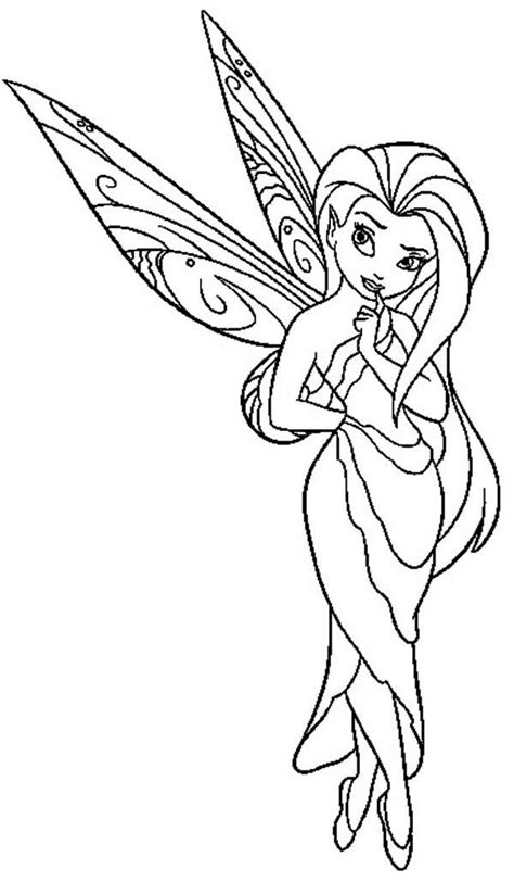 Beautiful Disney Fairy Rosetta in Pixie Coloring Page - NetArt Tinkerbell Coloring Pages, Fairy ...