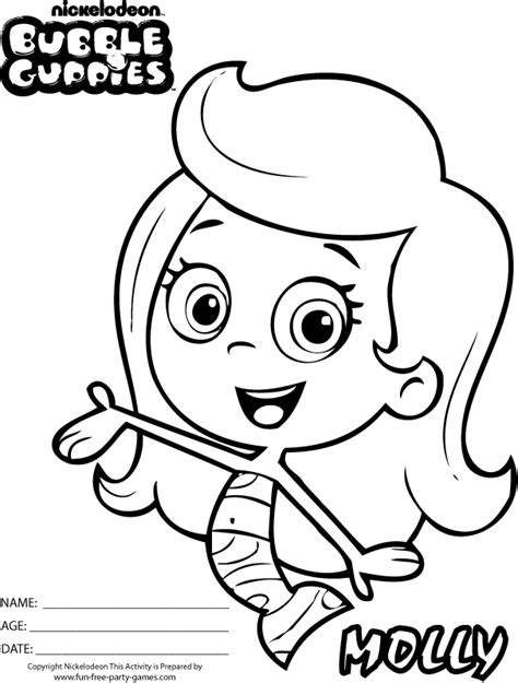 Gil Bubble Guppies Coloring Pages Printables Coloring Pages