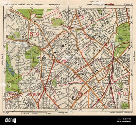 Map holloway london 20th hi-res stock photography and images - Alamy