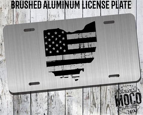 Ohio Distressed Flag License Plate - Etsy