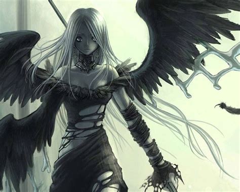 Anime Boy Black Angel Wings