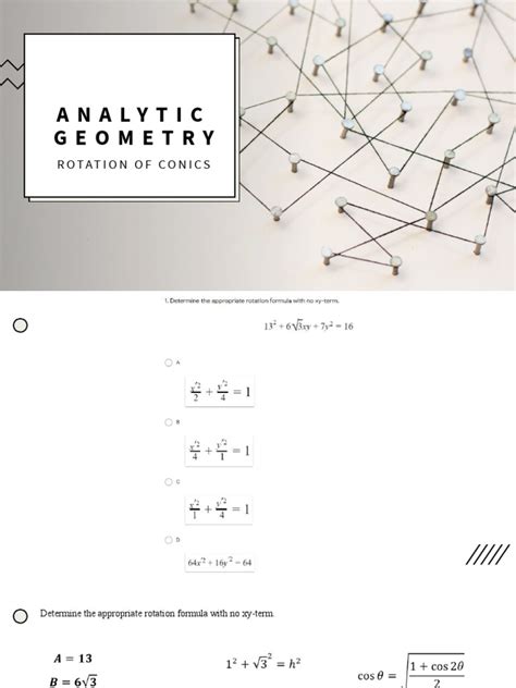 Rotation of Conics and Parametric Equations | PDF