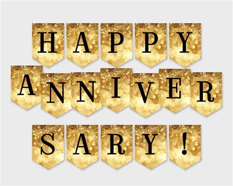 Happy Anniversary Banner Printable - Printable Templates