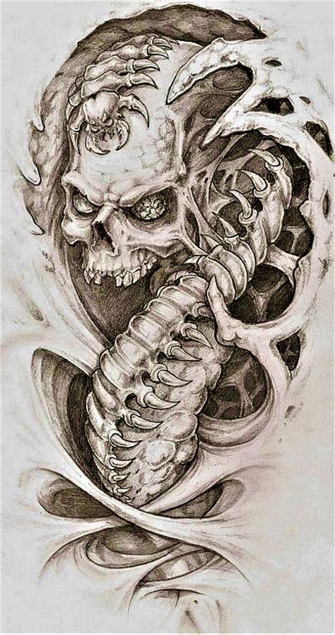 Alien Skull Tattoo Design | Skull art tattoo, Sketch tattoo design, Skull art