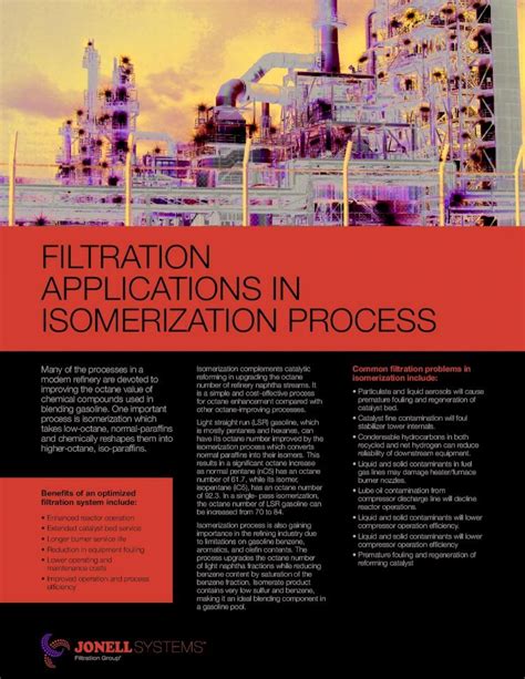 (PDF) FILTRATION APPLICATIONS IN ISOMERIZATION PROCESS...Isomerization complements catalytic ...