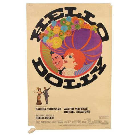 Offset Lithograph Movie Poster after Richard Amsel "Hello Dolly," 1969 | Hello dolly, Lithograph ...