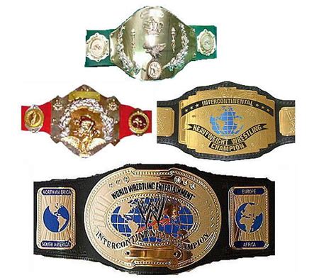 WWF/E Intercontinental Title Belts | Wwe champions, Belt design, Pro ...