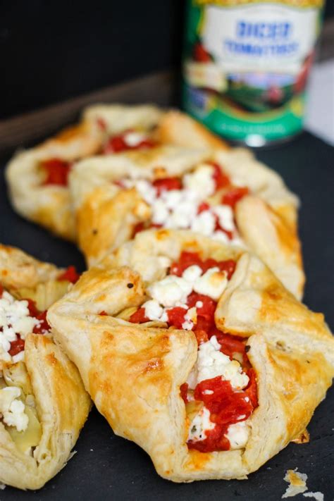 Cheesy Tomato & Artichoke Savory Pastries • Domestic Superhero