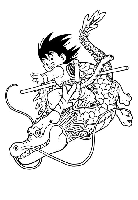 Free Printable Dragon Ball Z Dragon Coloring Page for Adults and Kids - Lystok.com