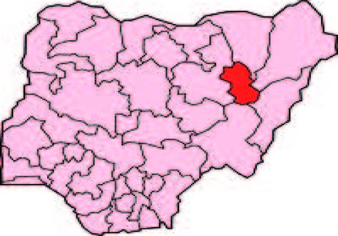 Map of Nigeria showing Gombe State | Download Scientific Diagram