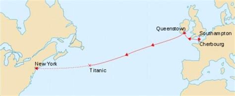 map of the 3-by-5-mile field surrounding the bow and stern of theTitanic Sinking Map Location ...