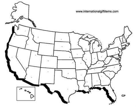 Printable Blank 50 States Map