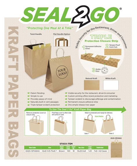 Tamper Evident Paper Bags, Food Delivery Sealed Bags - Forward Packaging