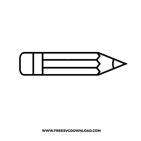 Pencil Outline SVG & PNG Free School Download | Free SVG Download