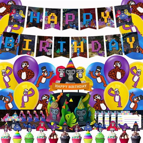 Buy Gorilla Tag Birthday Party Decorations, Gorilla Tag Birthday Banner ...