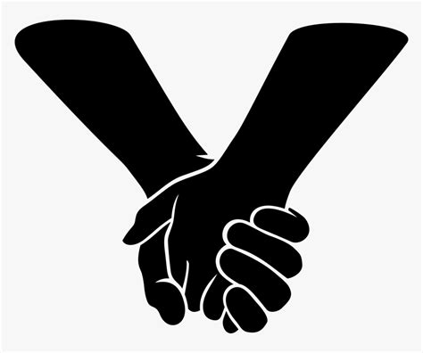 Jpg Black And White Library Hands Svg Holding - Holding Hands Clipart Black And White, HD Png ...