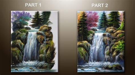 Acrylic Paintings Of Waterfalls