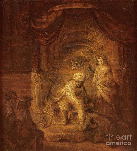 Biblical Scene Painting by Rembrandt Harmensz. Van Rijn - Pixels