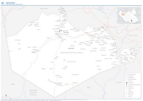 South Sudan: Aweil Centre County reference map (As of March 2020) | OCHA