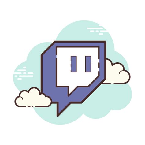 Free flat Twitch icon of Cloud; available for download in PNG, SVG and as a font. | App icon ...