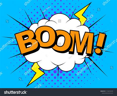 Comics Boom Comic Vector Cartoon Illustration Stock Vector (Royalty ...