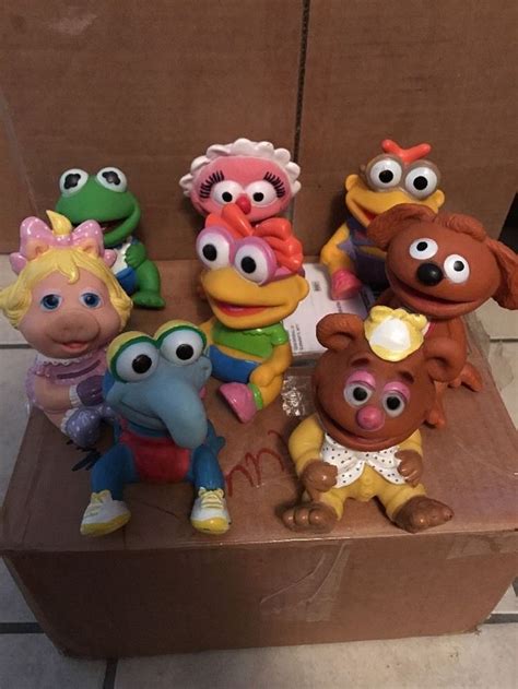 COMPLETE Muppet babies seated - Vintage rubber Vinyl toy 8 1984 #Henson ...