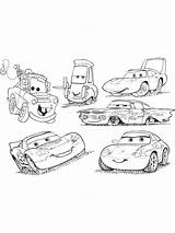 Cars 3 Characters Coloring Pages sketch template
