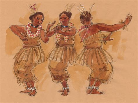 Tonga Dance from Niuafo'ou Painting by Judith Kunzle - Pixels